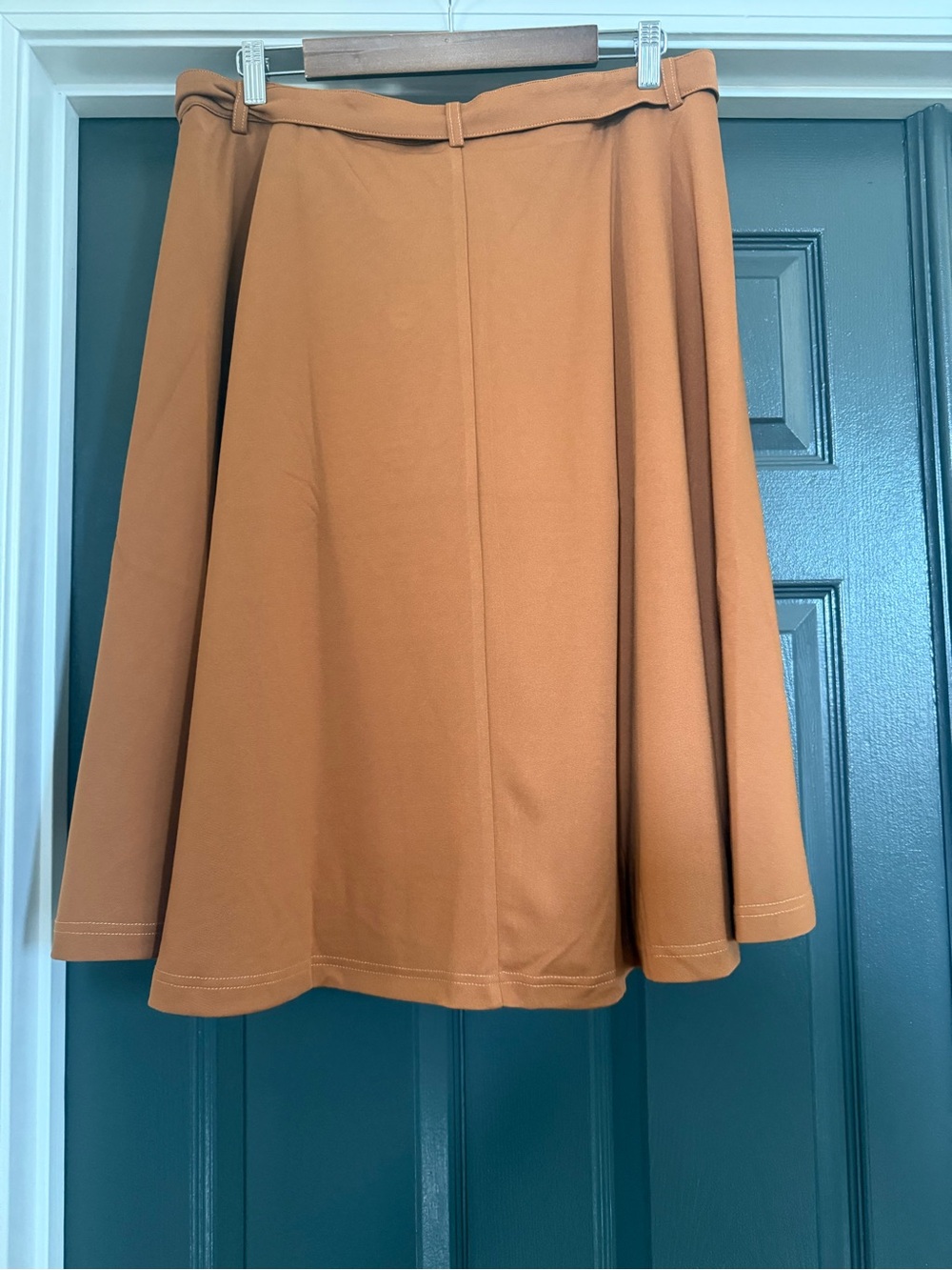 New Tulip B Women’s Double-Breasted A-Line Skirt in Rust - Picture 2 of 3
